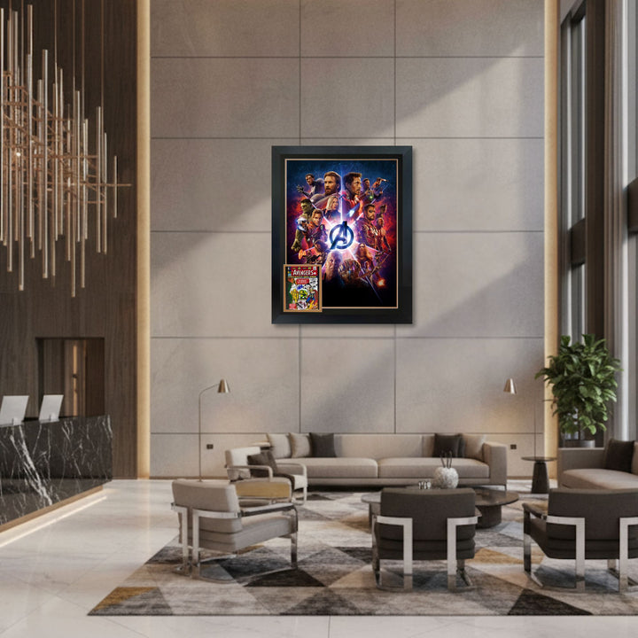 Avengers #1 Framed Print Signed By Stan Lee (38.5" By 28"), Marvel, Pop Culture Art, Comics, Autographed, Signed, AAOCC33406