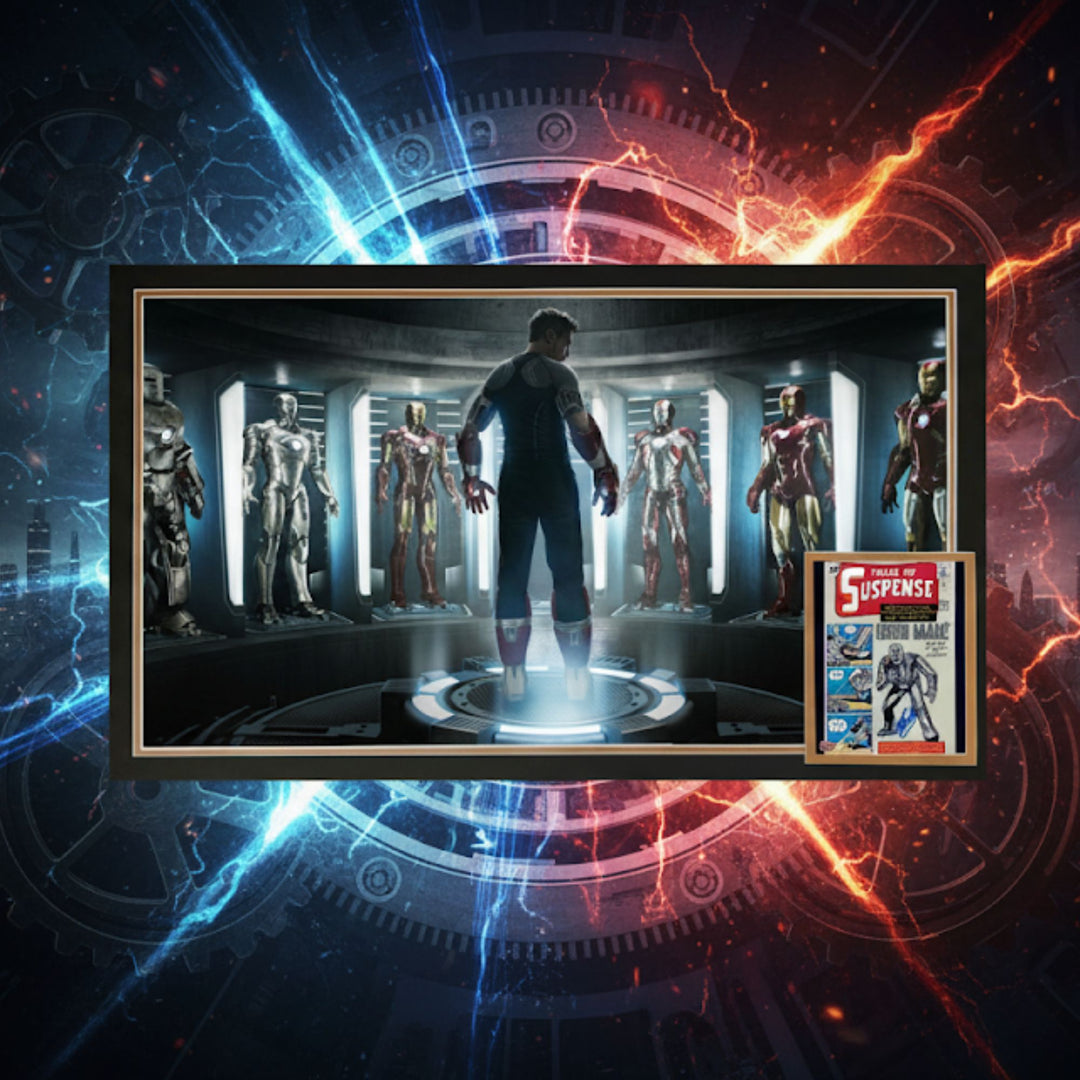 Stan Lee Signed Iron Man First Appearance Framed  Marvel Collectible 38"X28", Marvel, Hollywood, Movie and Television, Autographed, Signed, AAOOCM33365