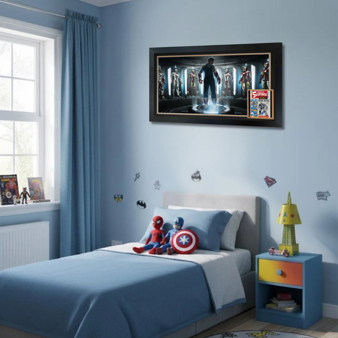 Stan Lee Signed Iron Man First Appearance Framed  Marvel Collectible 38"X28", Marvel, Hollywood, Movie and Television, Autographed, Signed, AAOOCM33365