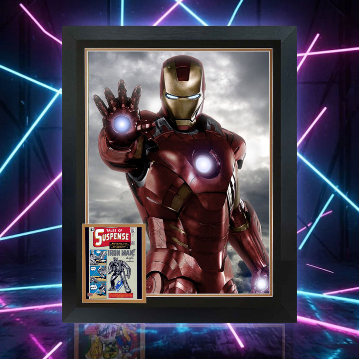 Stan Lee Signed Iron Man Framed 38" By 28", Marvel, Hollywood, Movie and Television, Autographed, Signed, AAOOCM33366