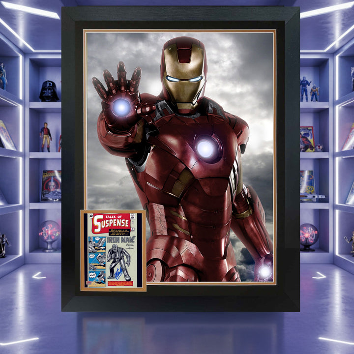 Stan Lee Signed Iron Man Framed 38" By 28", Marvel, Hollywood, Movie and Television, Autographed, Signed, AAOOCM33366