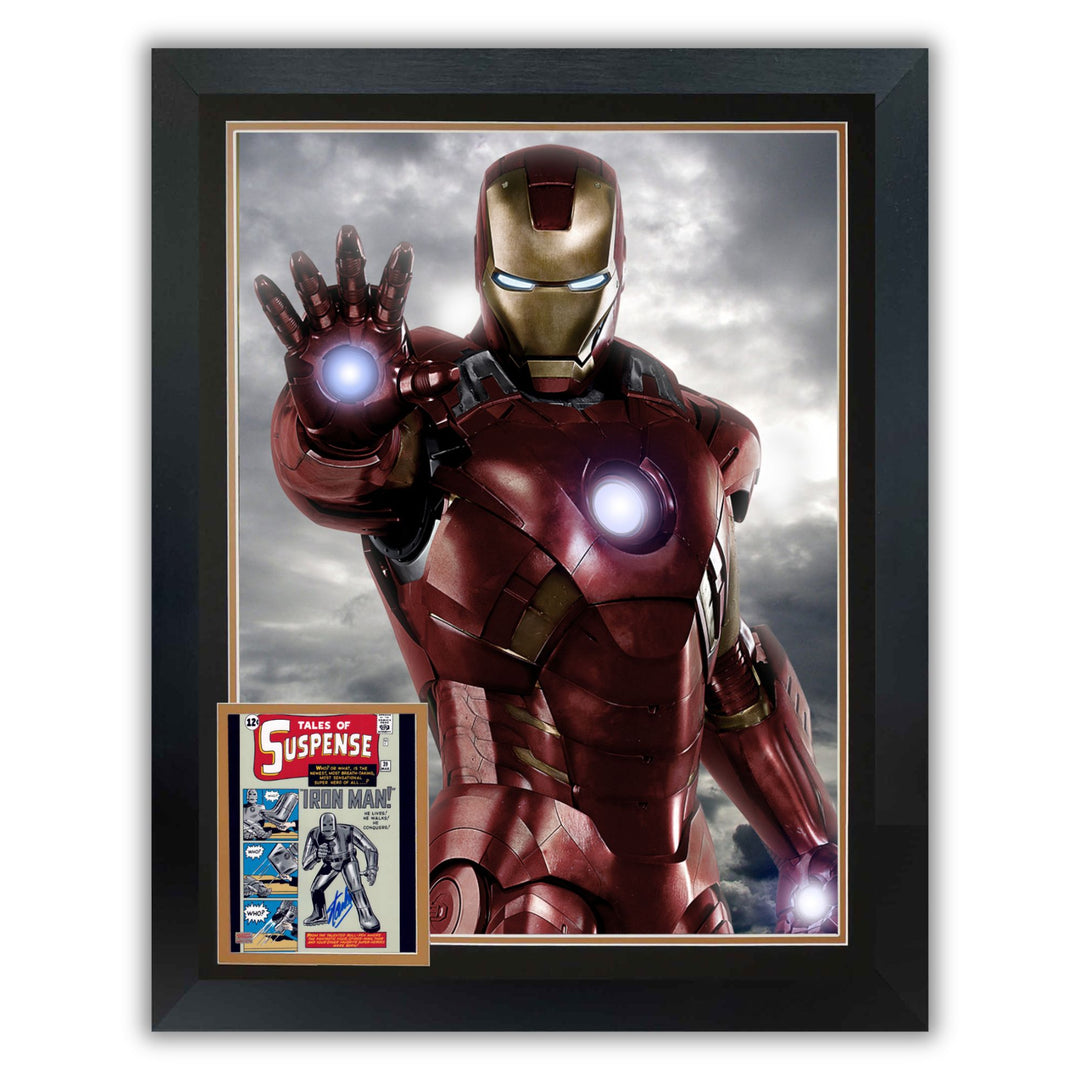 Stan Lee Signed Iron Man Framed 38" By 28", Marvel, Hollywood, Movie and Television, Autographed, Signed, AAOOCM33366