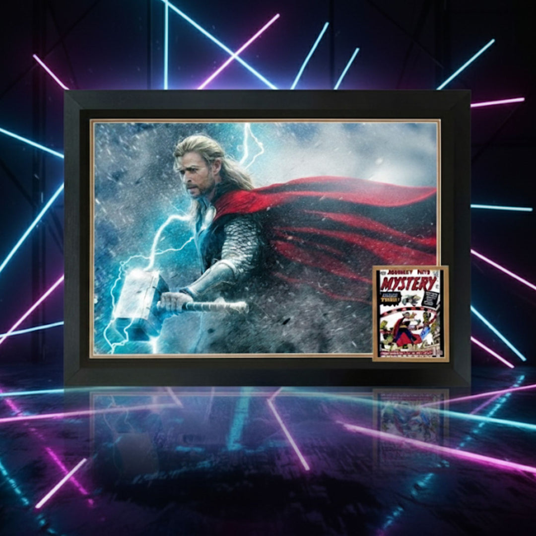 Stan Lee Signed Thor First Appearance Framed Marvel Collectible 38"X28", Marvel, Hollywood, Movie and Television, Autographed, Signed, AAOOCM33367