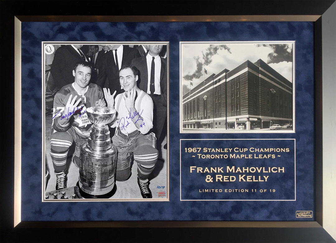 Frank Mahovlich And Red Kelly Signed 11X14 Photo, Ltd Ed /19, Toronto Maple Leafs, NHL, Hockey, Autographed, Signed, AACMH31888