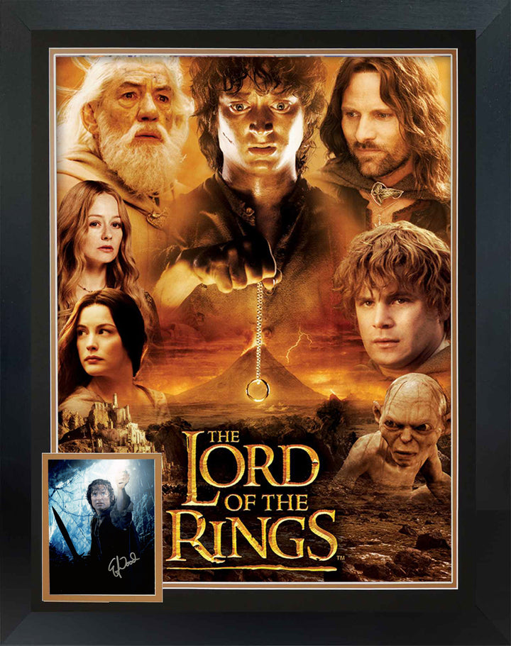 Lord Of The Rings Framed Signed By Elijah Wood Fantasy Collectible 38"X28", Lord Of The Rings, Hollywood, Movie and Television, Autographed, Signed, AAOOCM33345