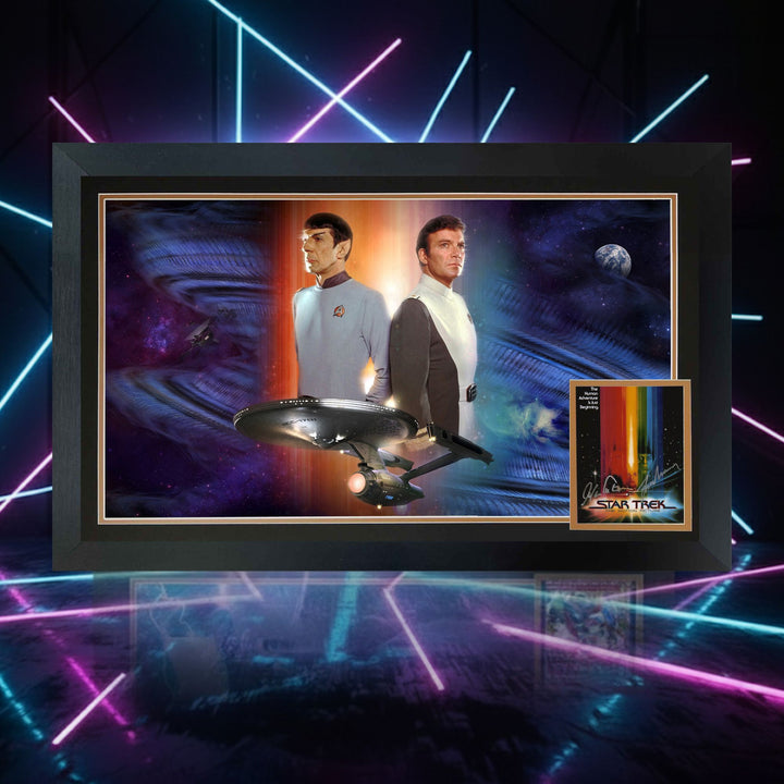 William Shatner & Leonard Nimoy Dual Signed: Star Trek Kirk & Spock 38"X28", Star Trek, Hollywood, Movie and Television, Autographed, Signed, AAOOCM33346