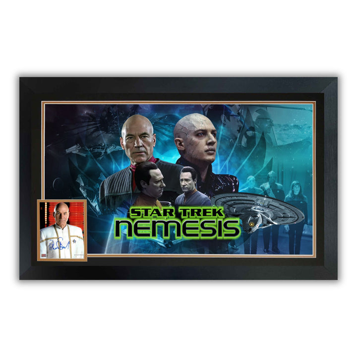 Patrick Stewart Signed Star Trek: Nemesis Framed  Sci-Fi Collectible 38"X28", Star Trek, Hollywood, Movie and Television, Autographed, Signed, AAOOCM33368