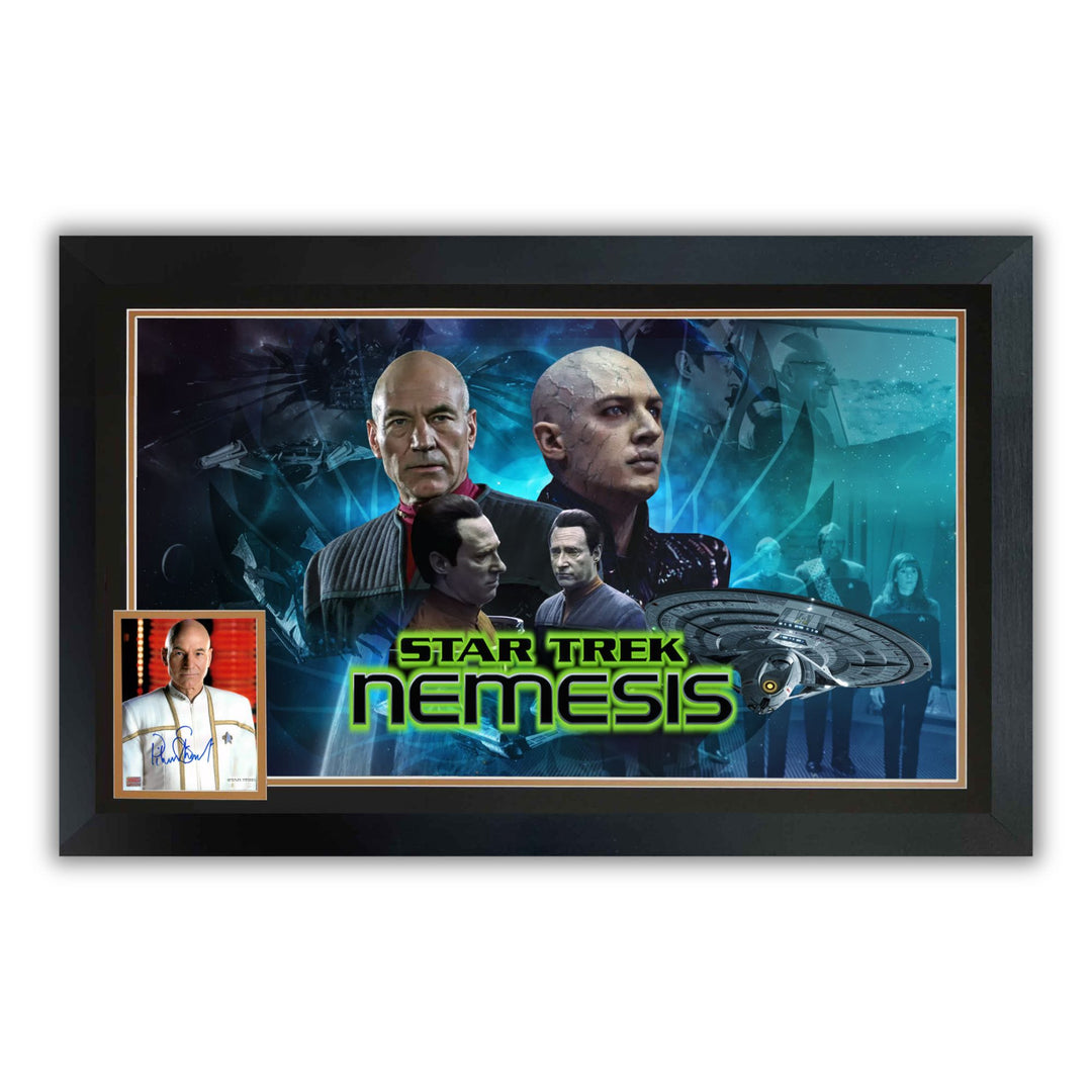 Patrick Stewart Signed Star Trek: Nemesis Framed  Sci-Fi Collectible 38"X28", Star Trek, Hollywood, Movie and Television, Autographed, Signed, AAOOCM33368