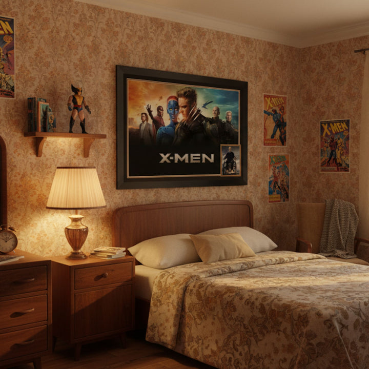 Patrick Stewart Signed X-Men Professor X Framed  Sci-Fi Collectible 38"X28", X-Men, Hollywood, Movie and Television, Autographed, Signed, AAOOCM33357