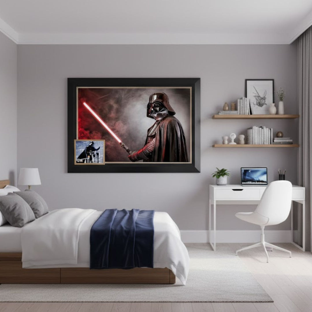 David Prowse Signed Darth Vader Framed Star Wars Collectible (38.5" By 28"), Star Wars, Hollywood, Movie and Television, Autographed, Signed, AAOOCC33328