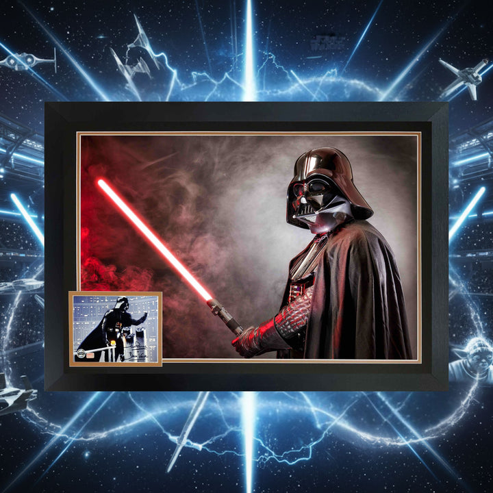 David Prowse Signed Darth Vader Framed Star Wars Collectible (38.5" By 28"), Star Wars, Hollywood, Movie and Television, Autographed, Signed, AAOOCC33328