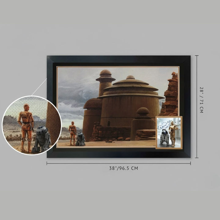 Anthony Daniels Signed C-3Po & R2-D2 Framed Star Wars Collectible (38.5"X28"), Star Wars, Hollywood, Movie and Television, Autographed, Signed, AAOOCC33330