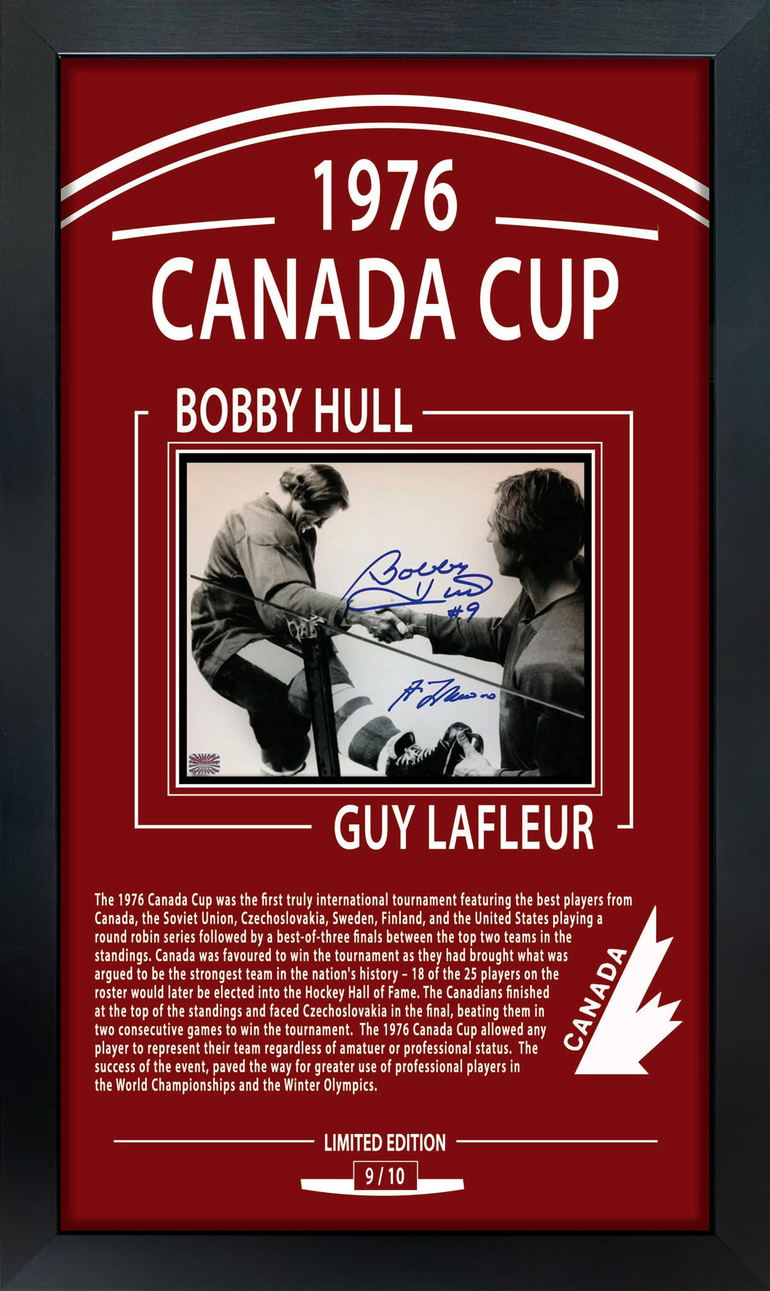 Team Canada 1976 Signed Photo Hull & Lafleur - Ltd Ed #9/10 (30" By 19.5"), Team Canada, Montreal Canadiens, Chicago Blackhawks, NHL, Hockey, Autographed, Signed, AACMH33252