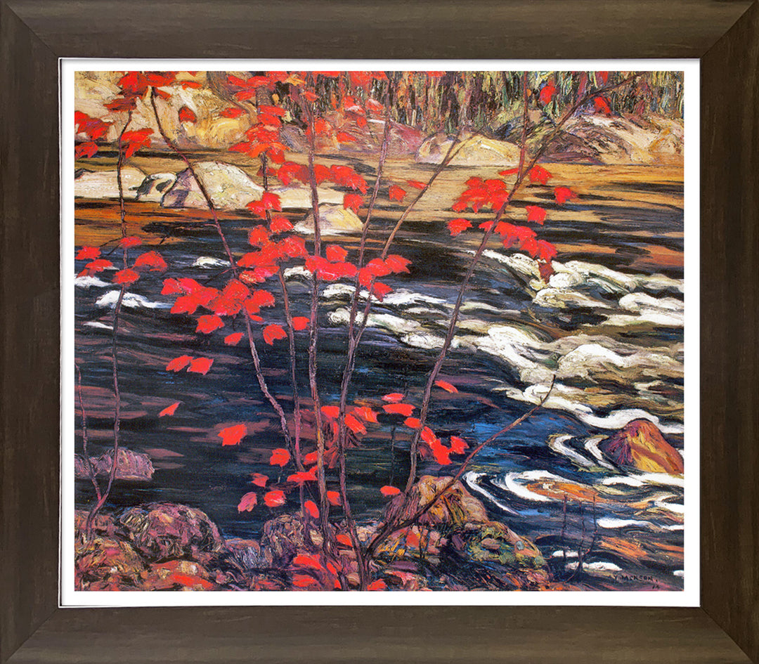 A.Y. Jackson Group Of Seven "Red Maple" Framed Art Print  28"X24", Group of Seven Canadian Artists, Canadian Art, Art, Collectibile Memorabilia, AAAPA32449