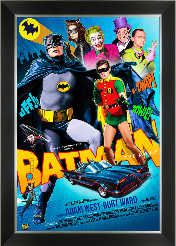 Batman The Movie - Adam West - Burt Ward Framed Art Print, DC, Pop Culture Art, Comics, Collectibile Memorabilia, AAAPC32504