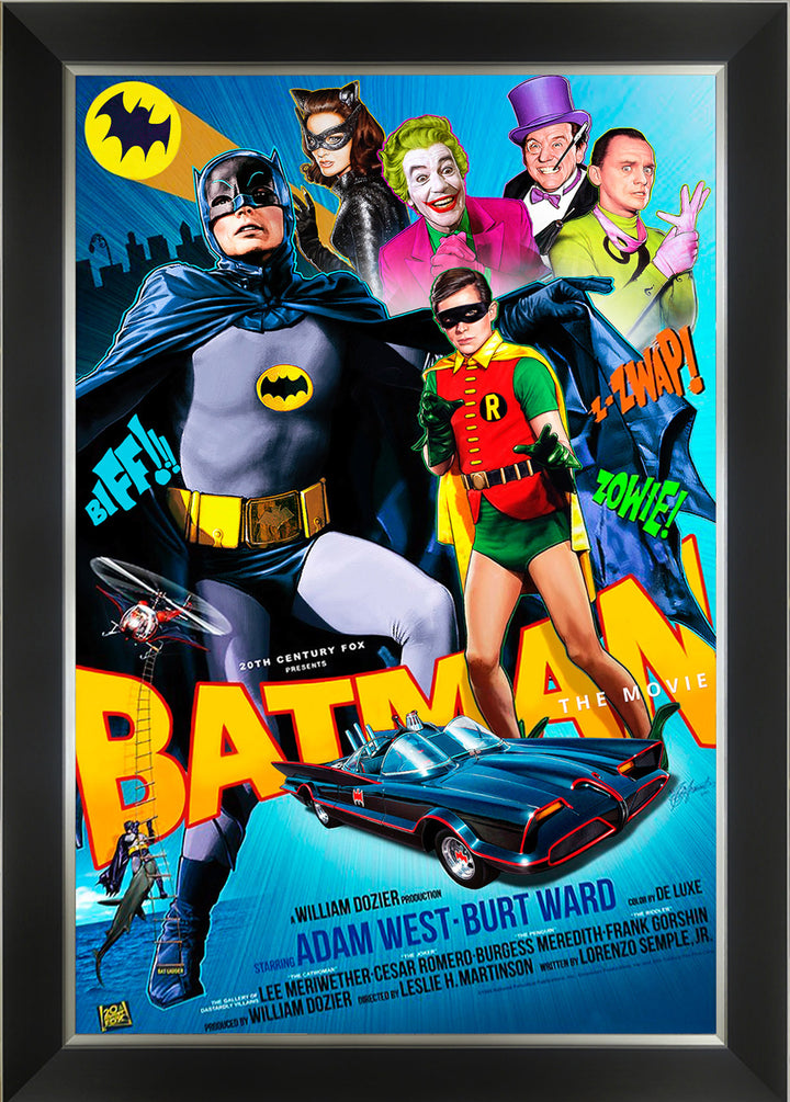 Batman The Movie - Adam West - Burt Ward Framed Art Print (33.5" By 23.5"), DC, Pop Culture Art, Comics, Collectibile Memorabilia, AAAPC32504