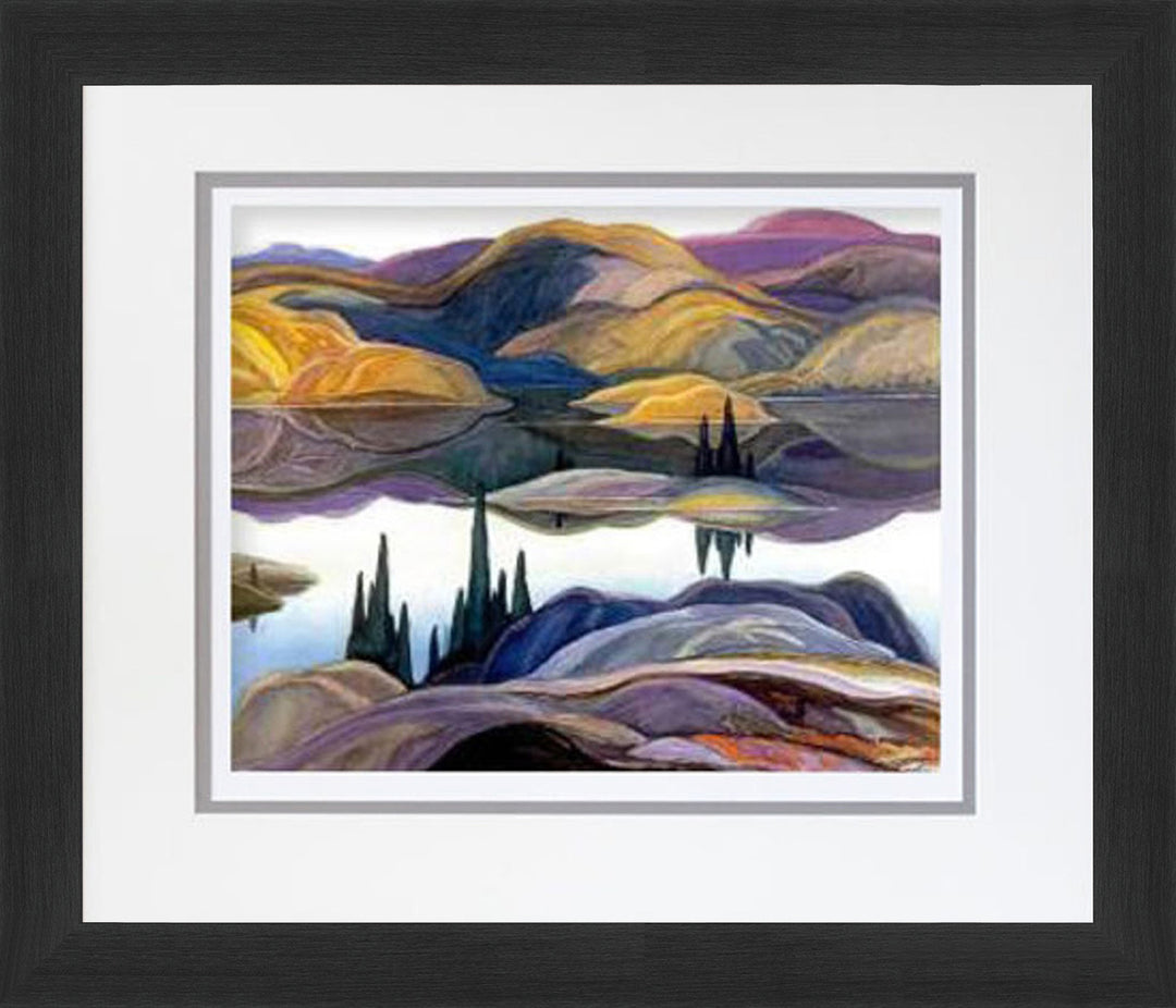 Franklin Carmichael "Mirror Lake" Group Of Seven Art Print Framed Ltd Ed, Group of Seven Canadian Artists, Canadian Art, Art, Collectibile Memorabilia, AAAPA32921