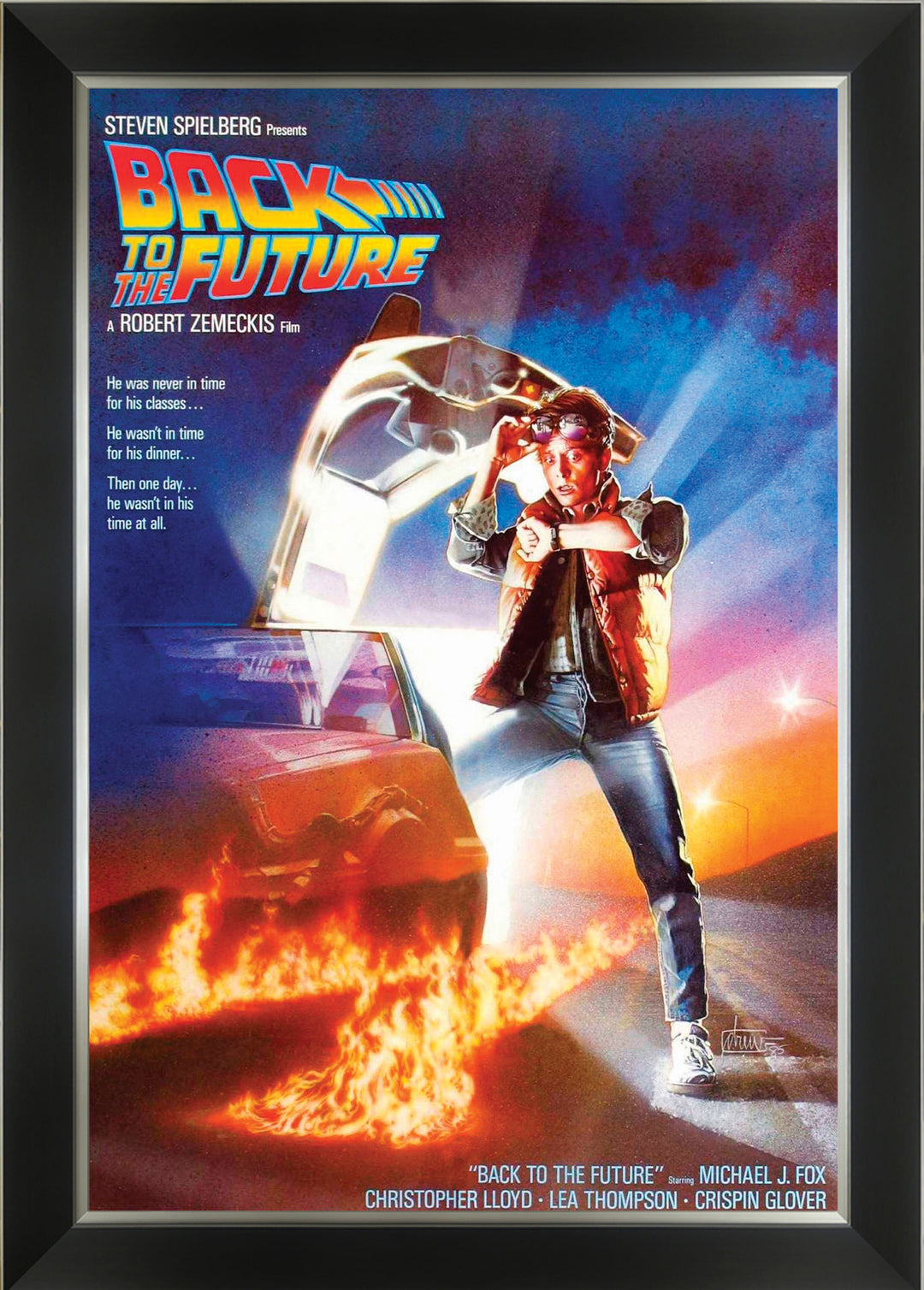 Back To The Future - Framed Classic Movie Poster Reprint, Contemporary Art, Pop Culture Art, Movies, Collectibile Memorabilia, AAAPM32509