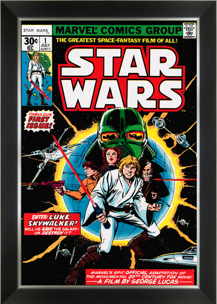 Star Wars Marvel Comics First Issue Cover Art Framed Art Print (33.5"X23.5"), Marvel, Star Wars, Pop Culture Art, Comics, Collectibile Memorabilia, AAAPC32530