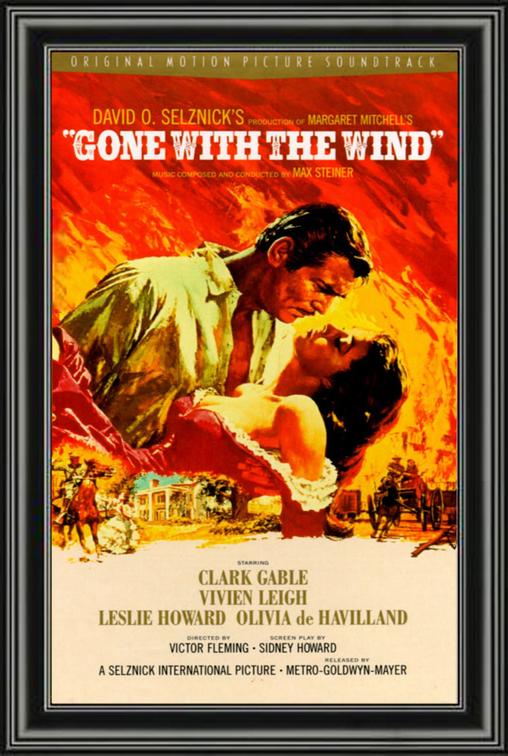 Gone With The Wind - Framed Classic Movie Poster Reprint (33.5" By 23.5"), Contemporary Art, Pop Culture Art, Movies, Collectibile Memorabilia, AAAPM32510