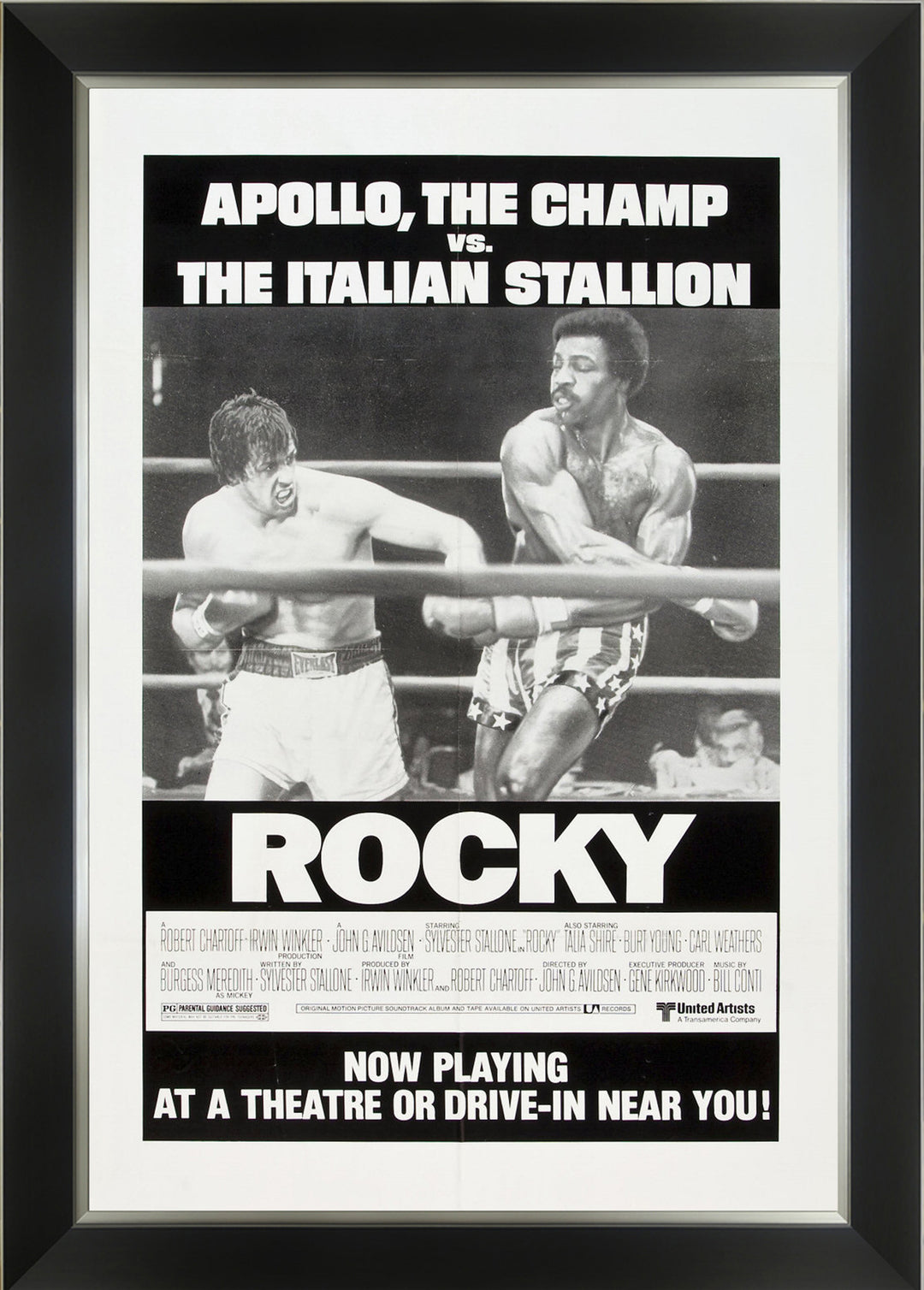 Rocky - Framed Classic Movie Poster Reprint, Contemporary Art, Pop Culture Art, Movies, Collectibile Memorabilia, AAAPM32523
