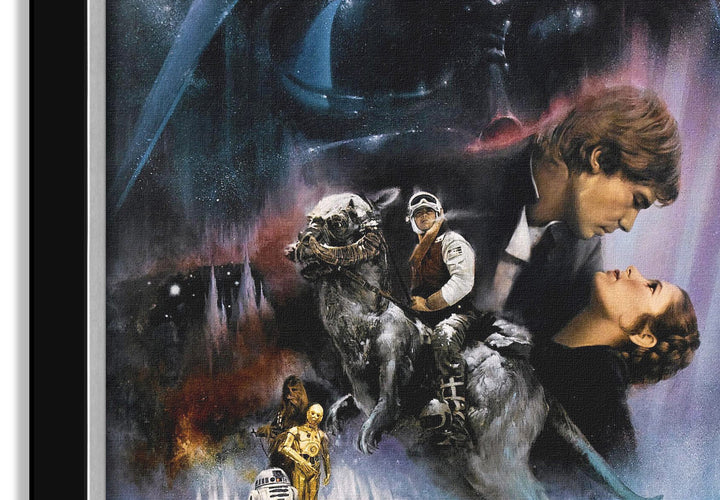 Star Wars Ep V The Empire Strikes Backmovie Poster Framed Canvas 33.5"X23.5", Star Wars, Pop Culture Art, Movies, Collectibile Memorabilia, AAAPM32531
