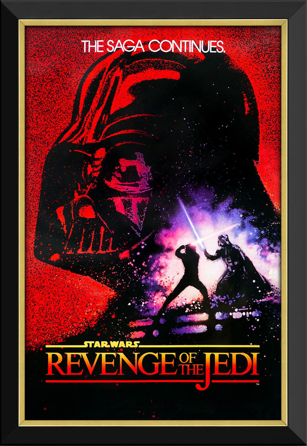 Star Wars Ep Vi Revenge Of The Jedi - Movie Poster Reprint Framed Classic, Star Wars, Pop Culture Art, Movies, Collectibile Memorabilia, AAAPM32527
