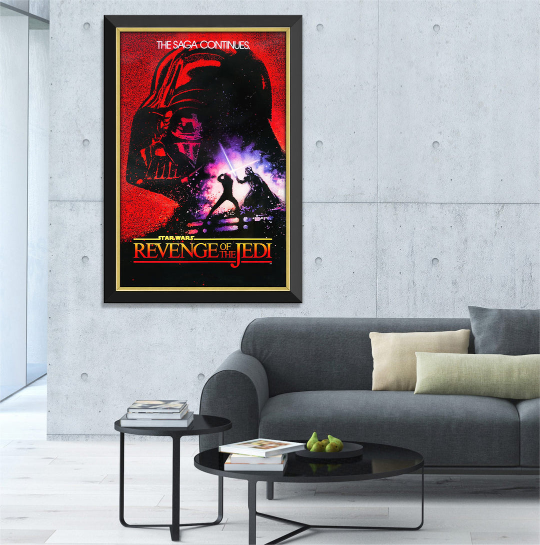 Star Wars Ep Vi Revenge Of The Jedi - Movie Poster Reprint Framed Classic, Star Wars, Pop Culture Art, Movies, Collectibile Memorabilia, AAAPM32527