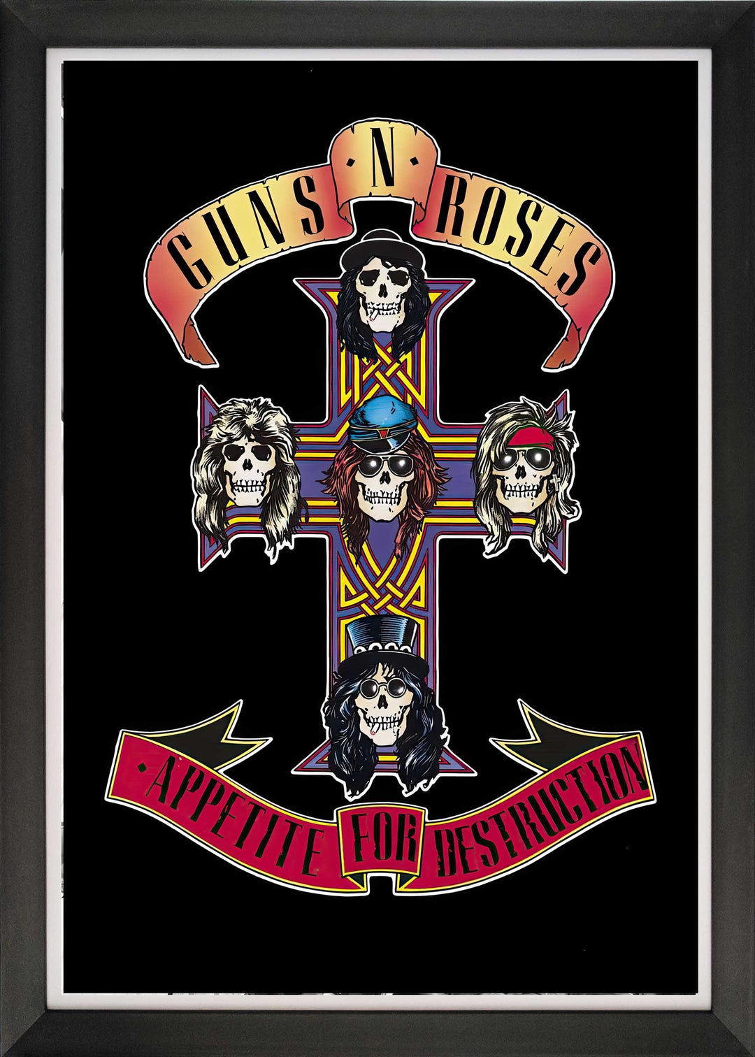 Guns N' Roses Appetite For Destruction Framed Album Reprint (33.5" By 23.5"), Guns 'N Roses, Pop Culture Art, Music, Collectibile Memorabilia, AAAPM32781