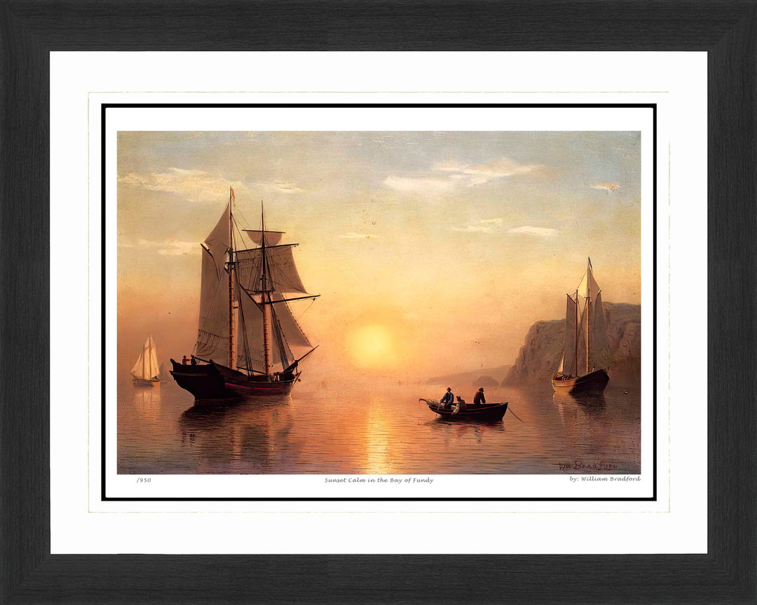 William Bradford "Sunset Calm In The Bay Of Fundy" Print Hudson River School, Hudson River School, American Art, Art, Collectibile Memorabilia, AAAPA32845