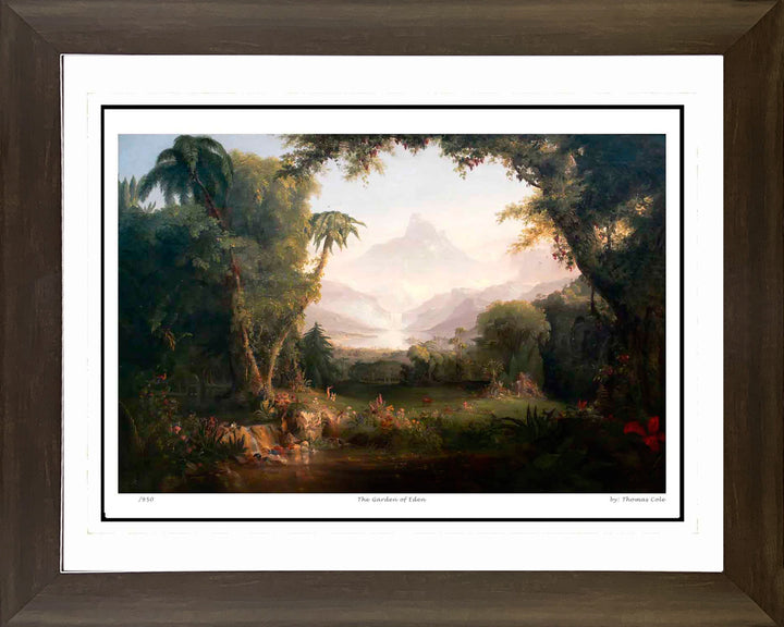 Thomas Cole "The Garden Of Eden" Hudson River School Framed Art Print 30"X24", Hudson River School, American Art, Art, Collectibile Memorabilia, AAAPA32840