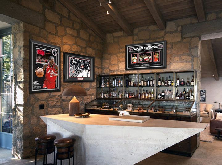 Kawhi Leonard "The Launch" Framed Raptors Game Winning Shot 33.5"X23.5", Toronto Raptors, NBA, Basketball, Collectibile Memorabilia, AACMB32499