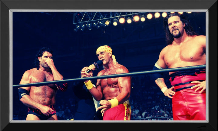 Hulk Hogan Nwo Heel Turn Framed Wrestling Print (33.5"X20") Iconic Moment, NOW, WCW, WWE, Wrestling, Collectibile Memorabilia, AACMW33431