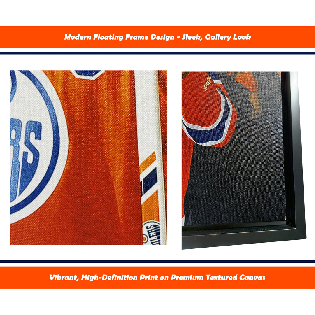 CONNOR MCDAVID & LEON DRAISAITL FRAMED CANVAS - EDMONTON OILERS (31.5" BY 22.5")