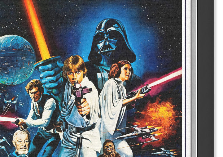 Star Wars Ep Iv A New Hopeblastersmovie Poster Reprint Framed 33.5"X23.5", Star Wars, Pop Culture Art, Movies, Collectibile Memorabilia, AAAPM32603