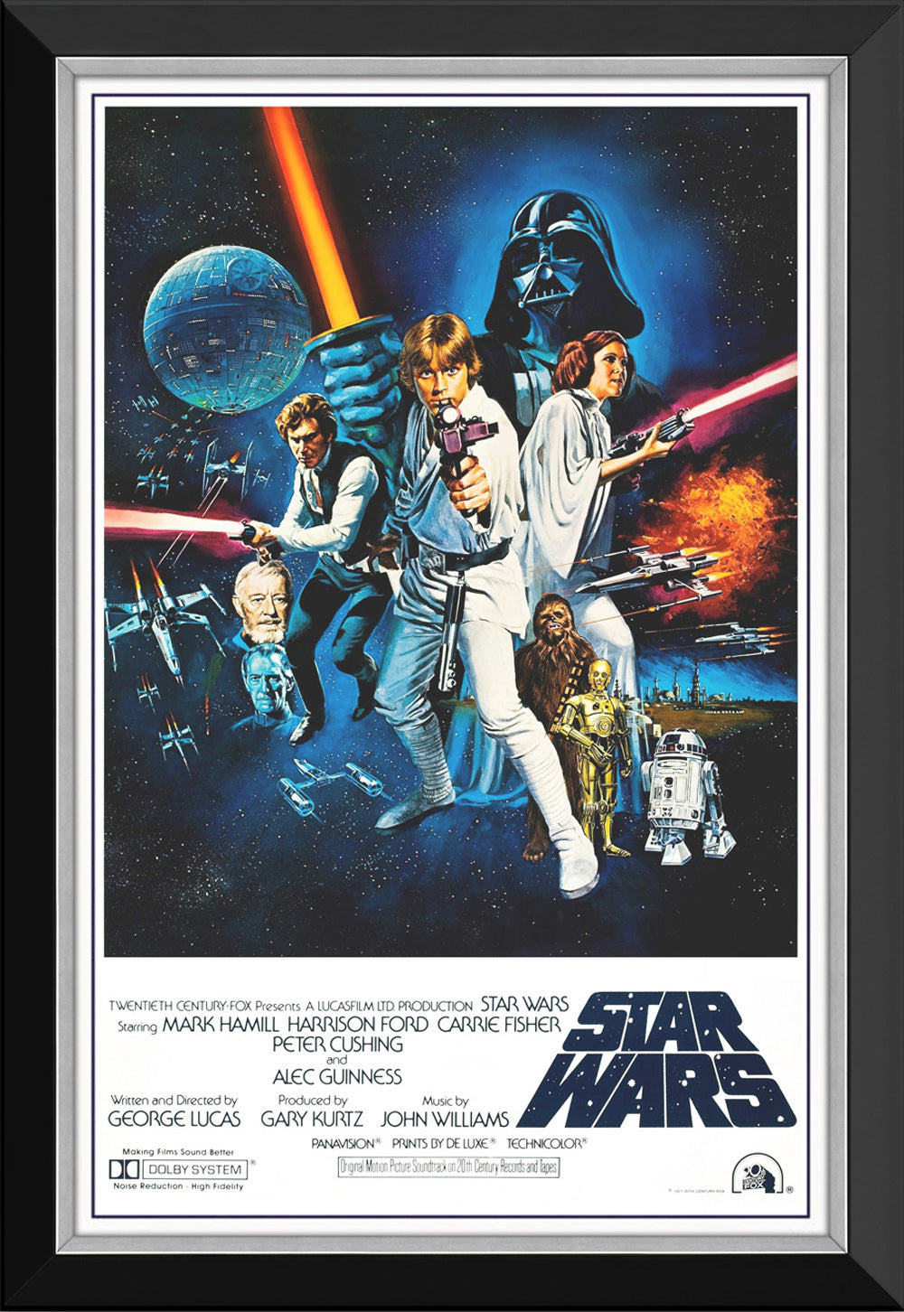 Star Wars Ep Iv A New Hopeblastersmovie Poster Reprint Framed 33.5"X23.5", Star Wars, Pop Culture Art, Movies, Collectibile Memorabilia, AAAPM32603
