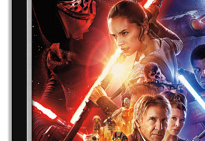 Star Wars Ep Vii The Force Awakens Poster Reprint Framed Canvas 33.5"X23.5", Star Wars, Pop Culture Art, Movies, Collectibile Memorabilia, AAAPM32607