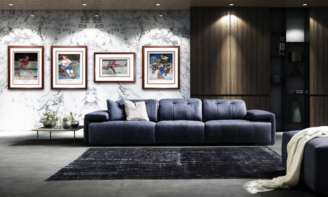 Mark Messier Lithograph Painting Framed, Ltd Edition /1111 (32" By 28"), Edmonton Oilers, NHL, Hockey, Collectibile Memorabilia, AACMH30198