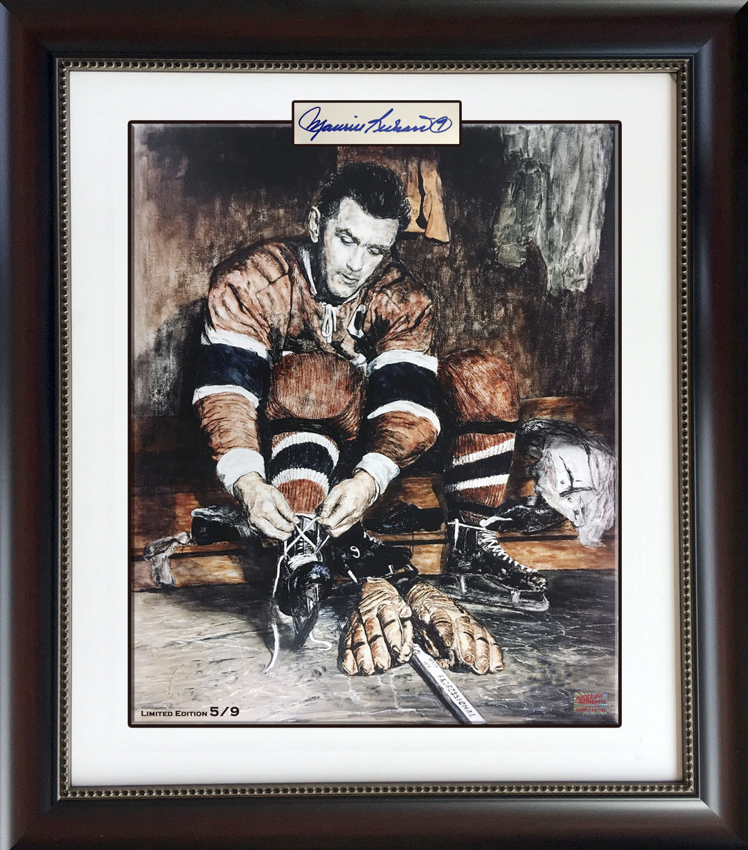 Maurice Richard Signed Limited Edition Of 9 Frame Montreal Canadiens 28"X24", Montreal Canadiens, NHL, Hockey, Autographed, Signed, AACMH33228