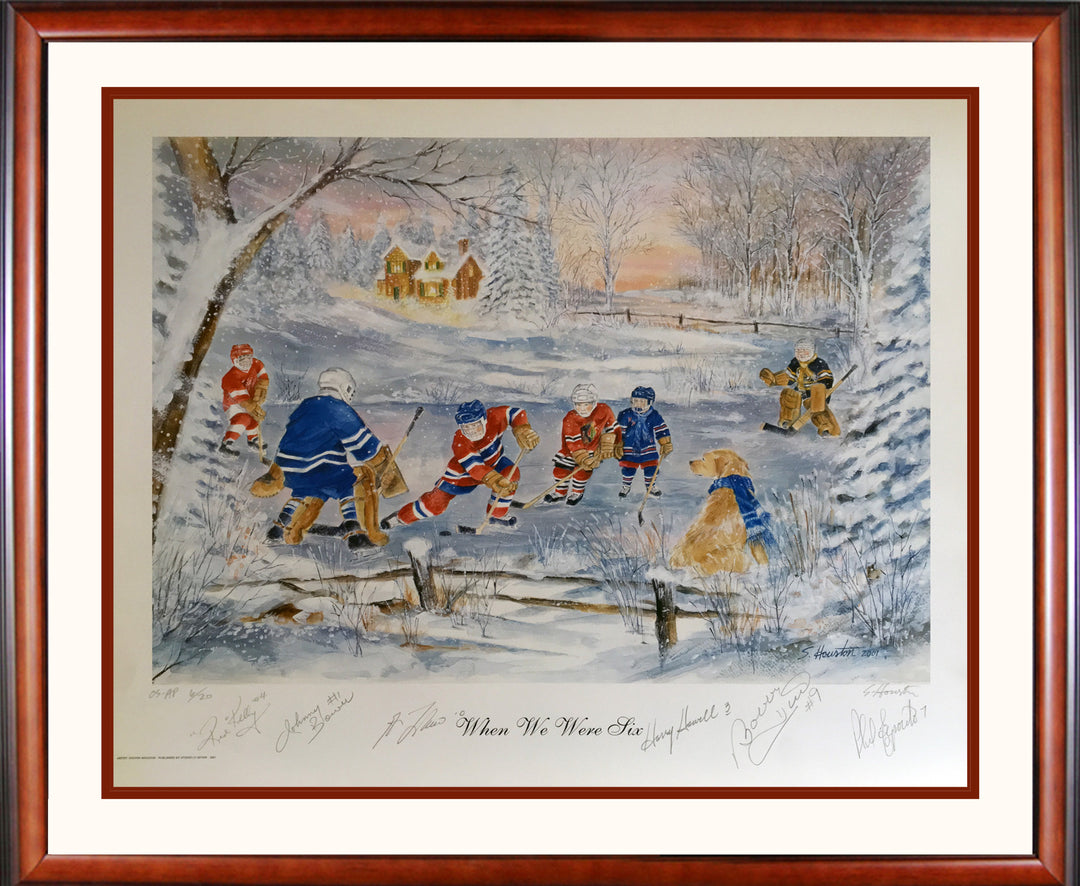 Ltd /20 Signed Kelly, Howell, Bower, Hull, Lafleur, Esposito When We Were Six, Original Six, NHL, Hockey, Autographed, Signed, AALCH31606