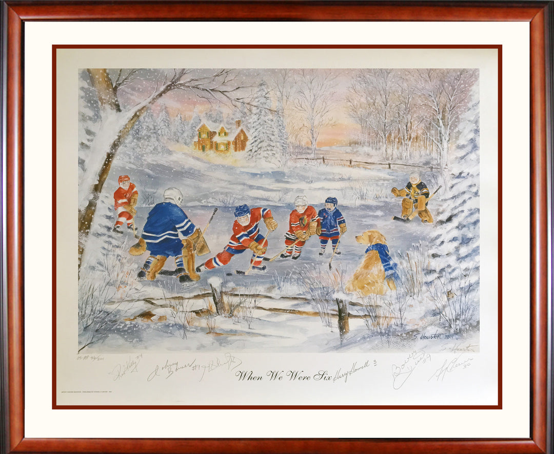 Limited By Kelly, Howell, Bower, Hull, H Richard, Cheevers Signed Ltd Ed /201, Original Six, NHL, Hockey, Autographed, Signed, AALCH31601