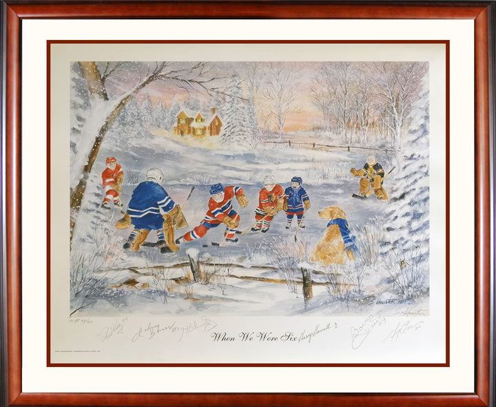 Signed: Kelly, Howell, Bower, Hull, H Richard, Cheevers Ltd Ed /201 30"X26", Original Six, NHL, Hockey, Autographed, Signed, AALCH31601