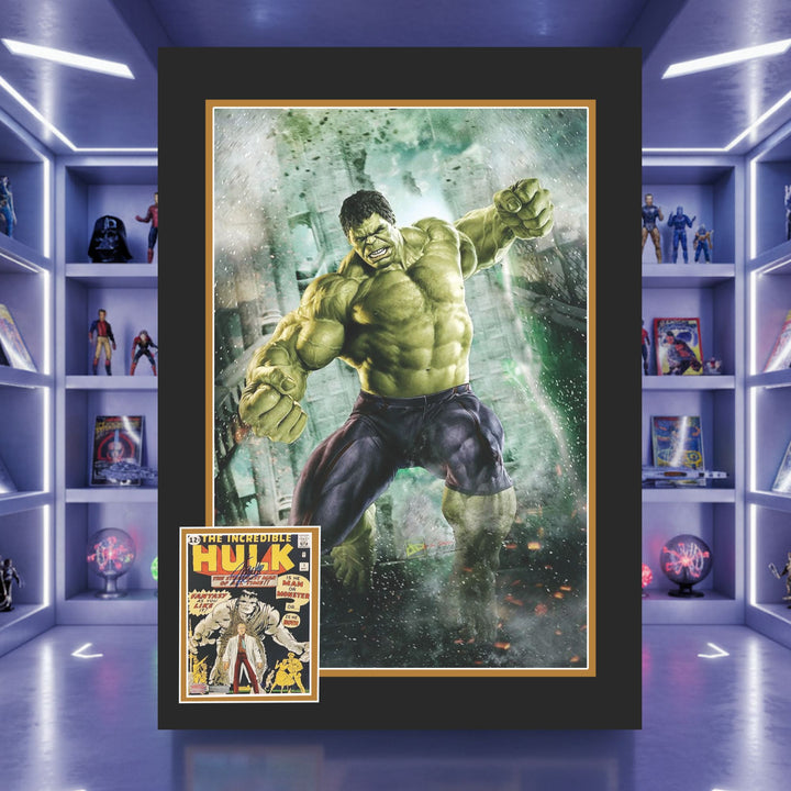 The Incredible Hulk #1 Framed Print Signed By Stan Lee (38.5" By 28"), Marvel, Pop Culture Art, Comics, Autographed, Signed, AAOOCC33225