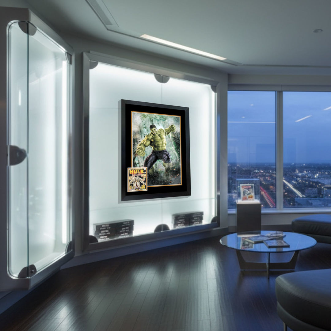 The Incredible Hulk #1 Framed Print Signed By Stan Lee (38.5" By 28"), Marvel, Pop Culture Art, Comics, Autographed, Signed, AAOOCC33225