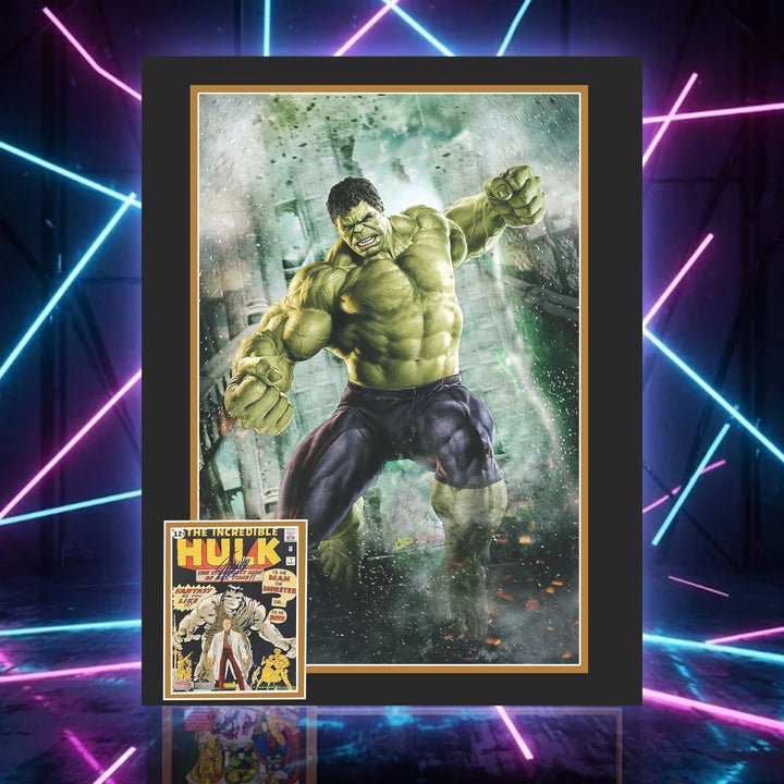 The Incredible Hulk #1 Framed Print Signed By Stan Lee (38.5" By 28"), Marvel, Pop Culture Art, Comics, Autographed, Signed, AAOOCC33225