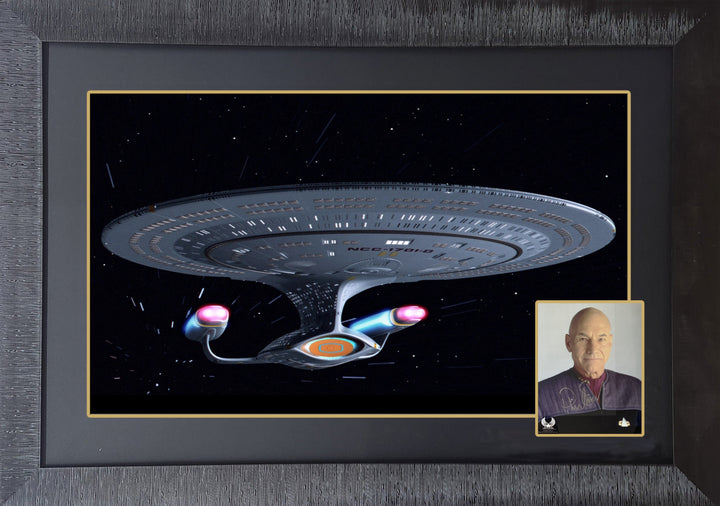 Patrick Stewart Signed Star Trek Framed 38"X28" Sci-Fi Collectible, Star Trek, Hollywood, Movie and Television, Autographed, Signed, AAOOCM33451