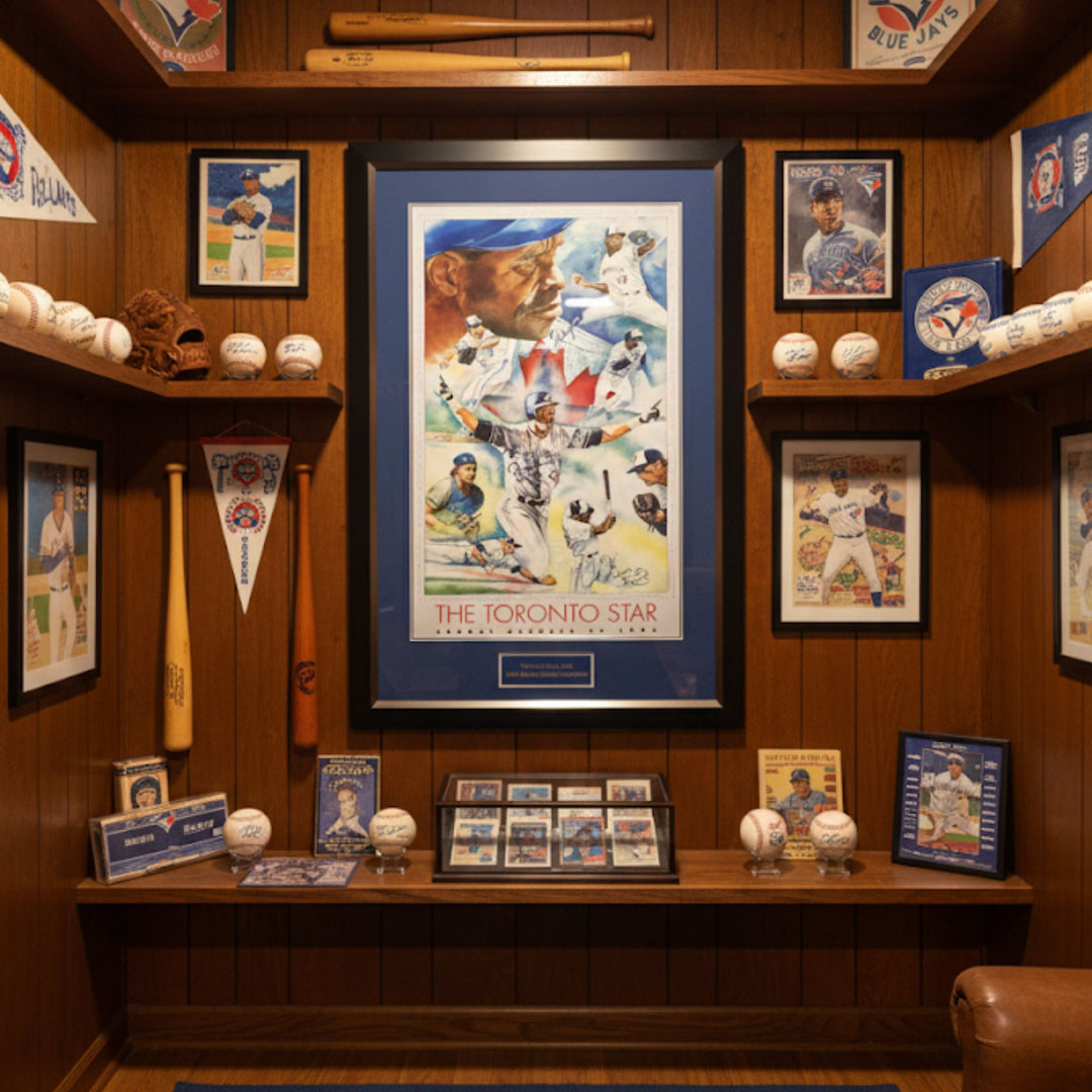 Carter, Borders, Alomar, Winfield, Signed Blue Jays 1992 World Series 41"X28", Toronto Blue Jays, MLB, Baseball, Autographed, Signed, AABCB31406