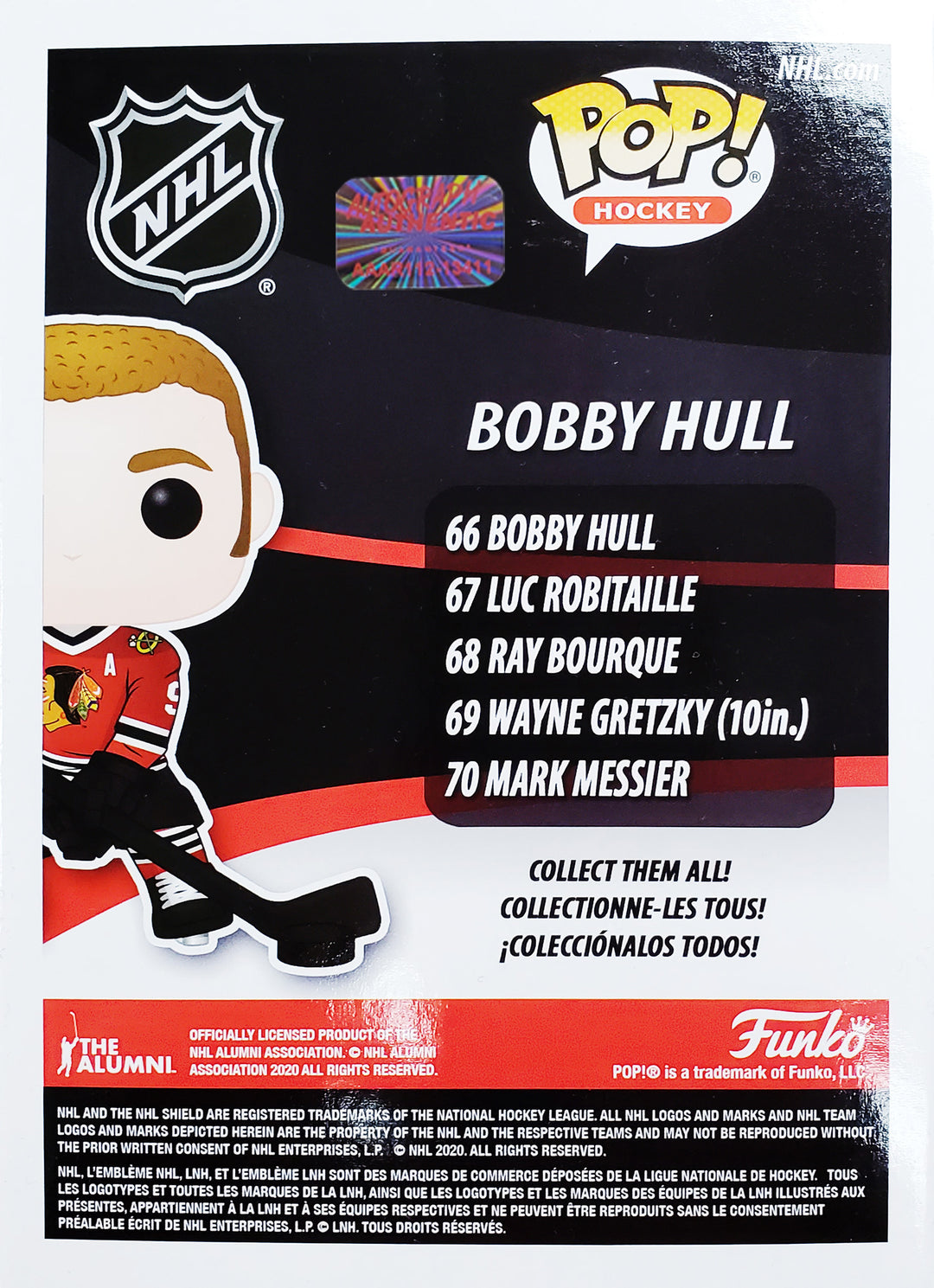 Bobby Hull Autographed Funko Pop! - Chicago Blackhawks, Chicago Blackhawks, NHL, Hockey, Autographed, Signed, AACMH32724