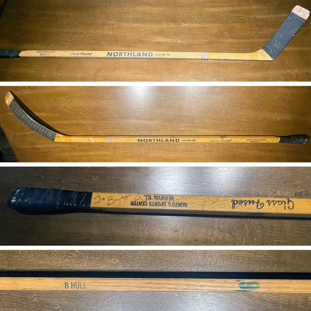 Hull'S Nhl Record Breaking Game Used Stick 1969 First 50 Goals In 4 Seasons, Chicago Blackhawks, Winnipeg Jets, NHL, Hockey, Autographed, Signed, AAPCH33092