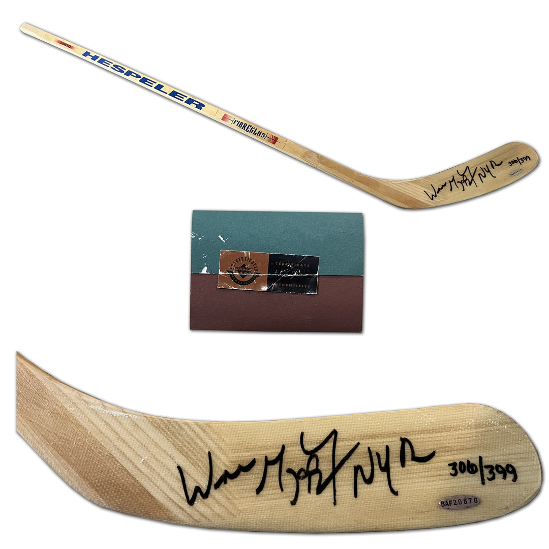 Wayne Gretzky Signed Hockey Stick Limited Edition 306/399 Hespler - Uda Coa, Edmonton Oilers, NHL, Hockey, Autographed, Signed, AAPCH33205